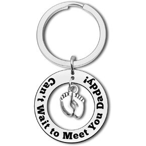 New Dad Gift Keychain New Daddy to be Gift First Time Dad Gift from Wife Baby Announcement Pregnancy Gifts for New Father to Be Gift Soon to Be Dad Fathers Day Jewelry Gifts Soon to be Daddy Gifts