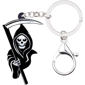 WEVENI Acrylic Halloween Sickle Grim Reaper Keychain Fashion Jewelry Women Girls Bag Wallet Charms in Kuwait
