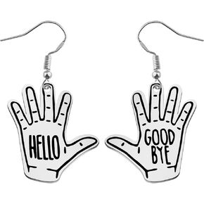 ENSIANTH TV Show Inspired Gift Klaus Gift Hello Goodbye Earring Hands Earrings Klaus Fans Gift