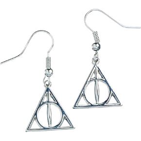 Sterling Silver Deathly Hallows Dangle Earrings in Kuwait