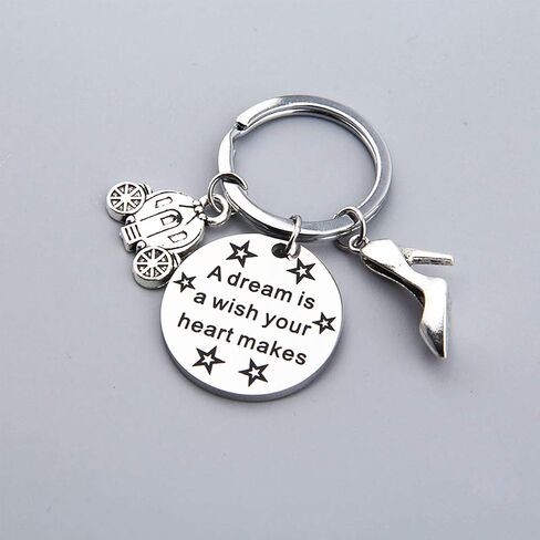 PLITI Goddaughter Gift A Dream Is A Wish Your Heart Makes Keychain Inspirational Ladies Girls Graduation Gifts For Her in Saudi Arabia