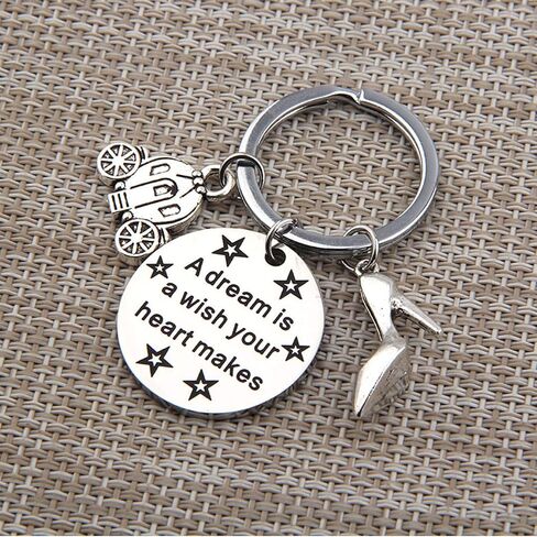 PLITI Goddaughter Gift A Dream Is A Wish Your Heart Makes Keychain Inspirational Ladies Girls Graduation Gifts For Her in Saudi Arabia