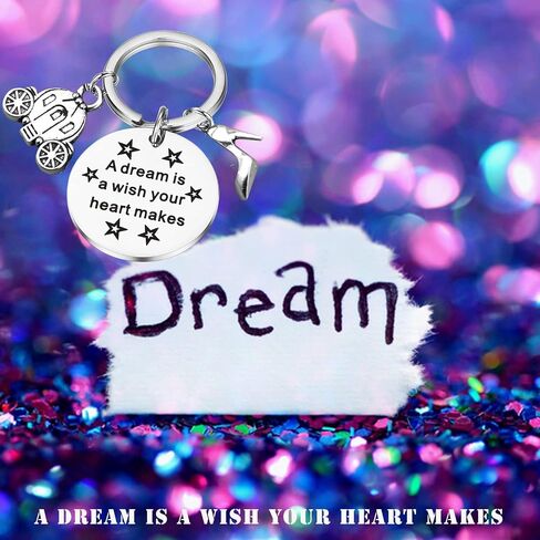 PLITI Goddaughter Gift A Dream Is A Wish Your Heart Makes Keychain Inspirational Ladies Girls Graduation Gifts For Her in Saudi Arabia