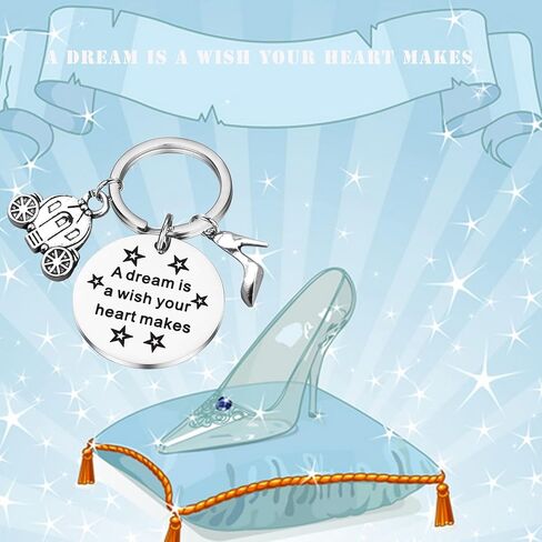 PLITI Goddaughter Gift A Dream Is A Wish Your Heart Makes Keychain Inspirational Ladies Girls Graduation Gifts For Her in Saudi Arabia