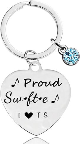 AUONY Singer Keychain Music Inspired Keyring I Love T.S Keychains for Fans Teen Girls Daughter Women in Saudi Arabia