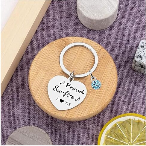 AUONY Singer Keychain Music Inspired Keyring I Love T.S Keychains for Fans Teen Girls Daughter Women in Saudi Arabia