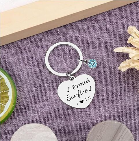 AUONY Singer Keychain Music Inspired Keyring I Love T.S Keychains for Fans Teen Girls Daughter Women in Saudi Arabia