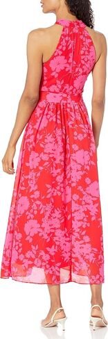 London Times Women's Twist Neck Feminine Chiffon Halter Maxi Dress Occasion Guest of Mother of The Bride in Saudi Arabia