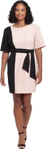 London Times Women's Color Block Side Tie Sheath Dress in Saudi Arabia