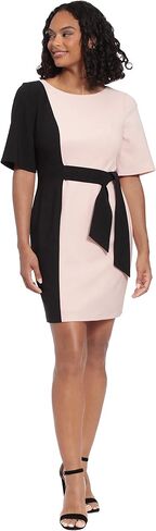 London Times Women's Color Block Side Tie Sheath Dress in Saudi Arabia