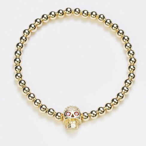 Angel Skull Pumpkin Charm Bracelets 2 Pcs Gold Plated Beads Bee Bracelet for Gift Jewerly Women Men in Kuwait