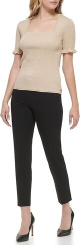 Tommy Hilfiger Women's Shimmer Lurex Square Neck Sweater in Saudi Arabia