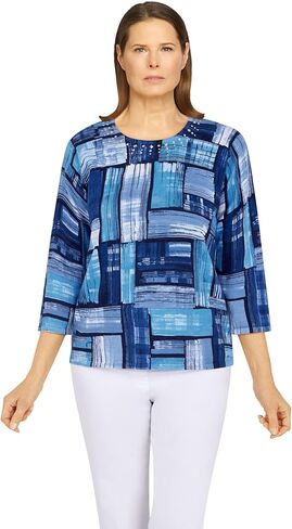 سترة نسائية صغيرة ذات طباعة ملونة من Alfred Dunner in Kuwait