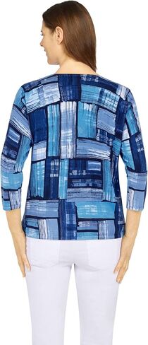 سترة نسائية صغيرة ذات طباعة ملونة من Alfred Dunner in Kuwait