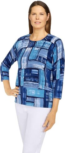 سترة نسائية صغيرة ذات طباعة ملونة من Alfred Dunner in Kuwait