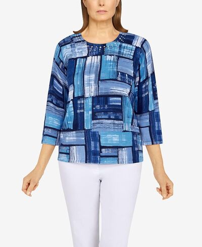 سترة نسائية صغيرة ذات طباعة ملونة من Alfred Dunner in Kuwait