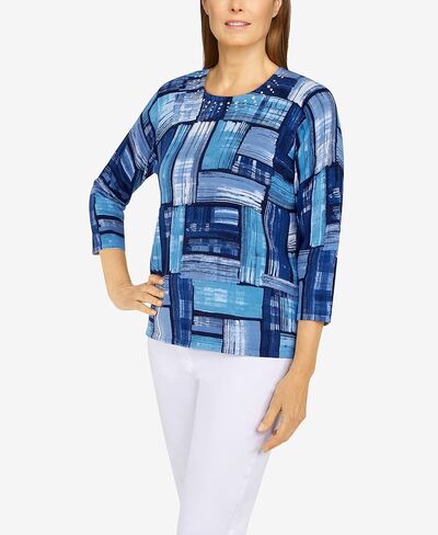 سترة نسائية صغيرة ذات طباعة ملونة من Alfred Dunner in Kuwait