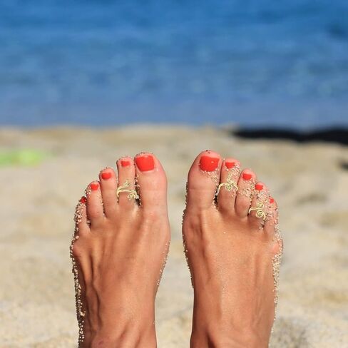 مجموعة خواتم اصابع القدم الذهبية القابلة للتعديل من 3 قطع من هاسيولهادا، تصميم مفتوح فريد من نوعه، خواتم اصابع القدم مطلية بالذهب للنساء، خواتم اصبع القدم الصيفية للشاطئ، مجوهرات القدم لأصابع قدميك، in Kuwait