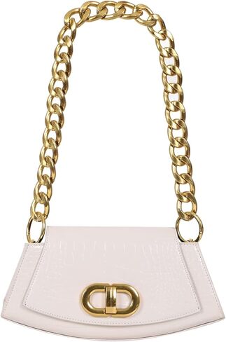 المرأة الكتف حقيبة تحت الإبط السيدات موضة المحافظ وحقائب اليد سلسلة حمل نمط تمساح الرجعية الكلاسيكية مساء Y2K مخلب in Kuwait