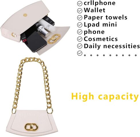 المرأة الكتف حقيبة تحت الإبط السيدات موضة المحافظ وحقائب اليد سلسلة حمل نمط تمساح الرجعية الكلاسيكية مساء Y2K مخلب in Kuwait