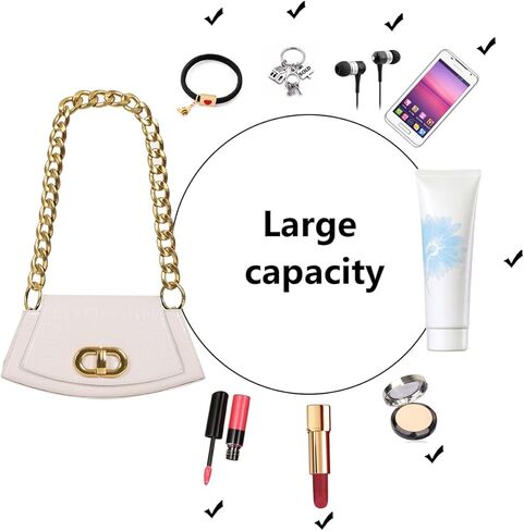 المرأة الكتف حقيبة تحت الإبط السيدات موضة المحافظ وحقائب اليد سلسلة حمل نمط تمساح الرجعية الكلاسيكية مساء Y2K مخلب in Kuwait