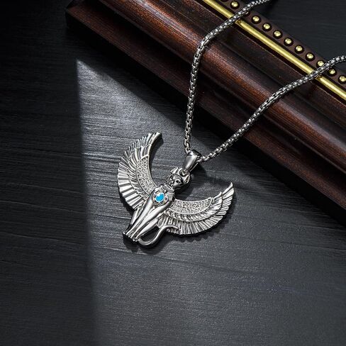 SILBAZ Bastet آلهة قلادة القط المصري آلهة قلادة القديمة Bastet تمثال قلادة مجوهرات المصرية للرجال النساء in Kuwait