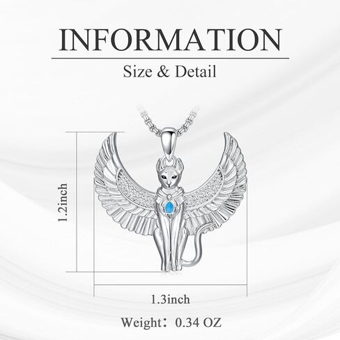 SILBAZ Bastet آلهة قلادة القط المصري آلهة قلادة القديمة Bastet تمثال قلادة مجوهرات المصرية للرجال النساء in Kuwait