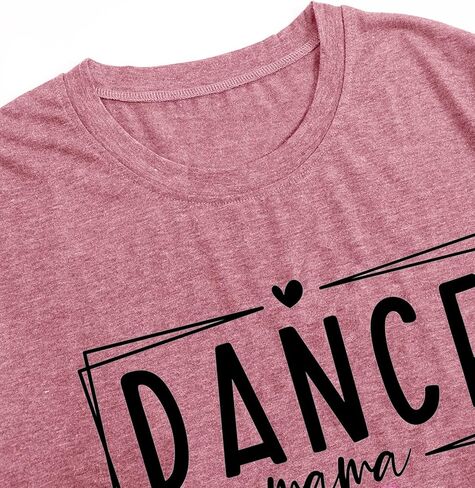 يي شيانغ ران قمصان رقص ماما للنساء، تي شيرت مطبوع عليه حروف ماما للرقص، تي شيرت كاجوال باكمام قصيرة in Kuwait