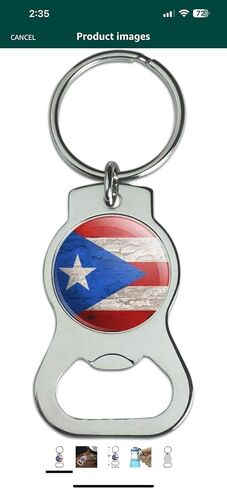 Can opener keychain with Puerto Rico flag in Saudi Arabia