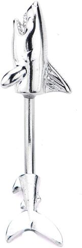 14GA Stainless Steel Shark In and Out Split Belly Button Ring in Saudi Arabia
