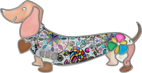 Bonsny Enamel Alloy Sweet Dachshund Dog Brooches Pin Jewelry For Women Girls Novelty Gift Charms in Saudi Arabia