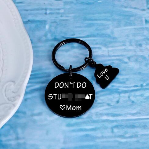 سلسلة مفاتيح مرحة بعبارة Don't Do Stup Gag للمراهقين من الاولاد والبنات من الام والابن والابنة، هدايا عيد الميلاد للمراهقين والعودة الى المدرسة والتخرج هدية سائق جديد in Kuwait