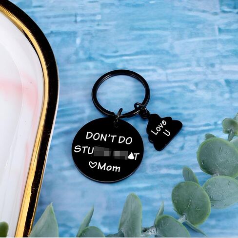 سلسلة مفاتيح مرحة بعبارة Don't Do Stup Gag للمراهقين من الاولاد والبنات من الام والابن والابنة، هدايا عيد الميلاد للمراهقين والعودة الى المدرسة والتخرج هدية سائق جديد in Kuwait