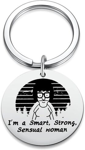 Bobs Burgers Inspired Keychain Gift For Tina Fans TV Show Merchandise Gifts For Women Friend Mother's Day Birthday, I'm a Sensual Keychain, S in Kuwait