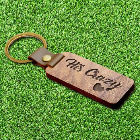 2 Pieces Funny Couple Engraved Wood Key Chain - Boyfriend Gift, Birthday Gift, New Home or Car Key Chain, Valentines Gift, Long Distance Gift, Family Gifts, Lovers Gifts., Walnut, 4.3in x1.2in in Saudi Arabia