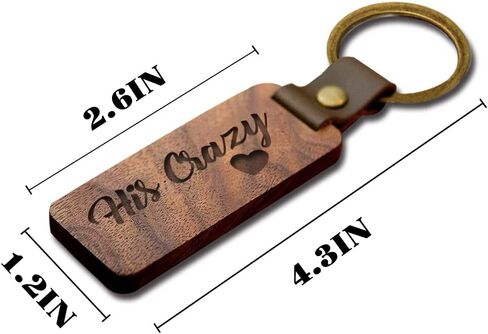 2 Pieces Funny Couple Engraved Wood Key Chain - Boyfriend Gift, Birthday Gift, New Home or Car Key Chain, Valentines Gift, Long Distance Gift, Family Gifts, Lovers Gifts., Walnut, 4.3in x1.2in in Saudi Arabia