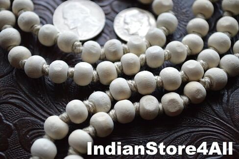 8MM TULSI HOLY BASIL PRAYER BEADS JAPA MALA NECKLACE HAND KNOTTED in Saudi Arabia