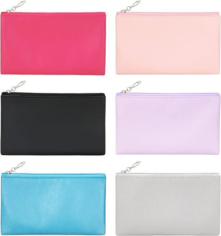 HAOGUAGUA 6 Pieces Travel Makeup Bag Toiletry Pouch, Waterproof Cosmetic Purse Organizer Bag with Zipper, Small Zipper Pouch for Purse Travel Accessory Organizer (6PCS STYLE 3) in Kuwait