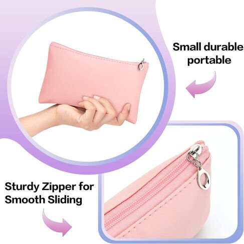 HAOGUAGUA 6 Pieces Travel Makeup Bag Toiletry Pouch, Waterproof Cosmetic Purse Organizer Bag with Zipper, Small Zipper Pouch for Purse Travel Accessory Organizer (6PCS STYLE 3) in Kuwait