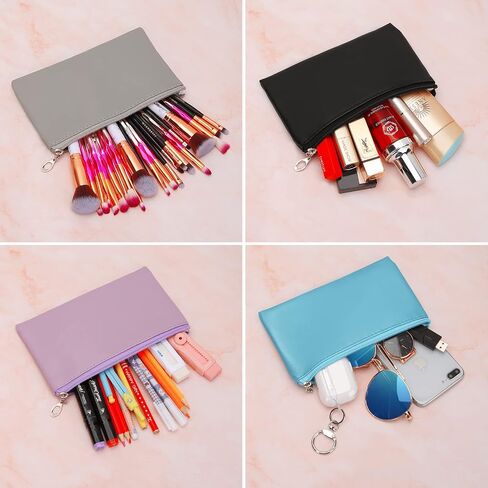 HAOGUAGUA 6 Pieces Travel Makeup Bag Toiletry Pouch, Waterproof Cosmetic Purse Organizer Bag with Zipper, Small Zipper Pouch for Purse Travel Accessory Organizer (6PCS STYLE 3) in Kuwait