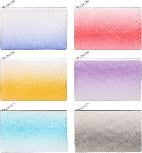 HAOGUAGUA 6 Pieces Travel Makeup Bag Toiletry Pouch, Waterproof Cosmetic Purse Organizer Bag with Zipper, Small Zipper Pouch for Purse Travel Accessory Organizer (6PCS STYLE 3) in Kuwait