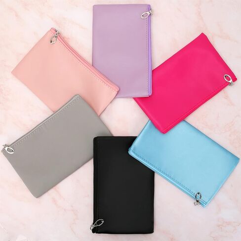 HAOGUAGUA 6 Pieces Travel Makeup Bag Toiletry Pouch, Waterproof Cosmetic Purse Organizer Bag with Zipper, Small Zipper Pouch for Purse Travel Accessory Organizer (6PCS STYLE 3) in Kuwait