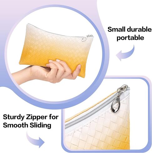 HAOGUAGUA 6 Pieces Travel Makeup Bag Toiletry Pouch, Waterproof Cosmetic Purse Organizer Bag with Zipper, Small Zipper Pouch for Purse Travel Accessory Organizer (6PCS STYLE 3) in Kuwait