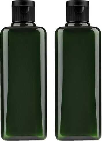 Sdootbeauty Plastic Empty Bottles Squeeze Bottles with Flip Cap, Flip Cap Bottle - Pack of 2, 200ml/6.7oz Green in Saudi Arabia