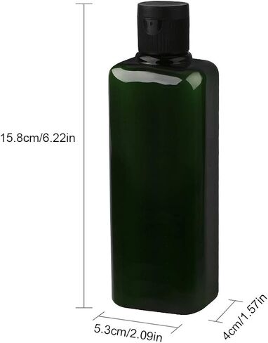 Sdootbeauty Plastic Empty Bottles Squeeze Bottles with Flip Cap, Flip Cap Bottle - Pack of 2, 200ml/6.7oz Green in Saudi Arabia