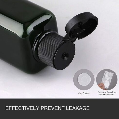 Sdootbeauty Plastic Empty Bottles Squeeze Bottles with Flip Cap, Flip Cap Bottle - Pack of 2, 200ml/6.7oz Green in Saudi Arabia