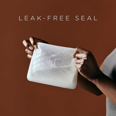 Stasher Reusable Silicone Travel Makeup Bag, Storage Bag Organizer, Dishwasher Safe, Leak-free, Beauty Touch-Up, Taupe in Kuwait