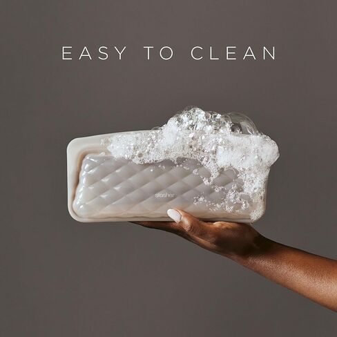 Stasher Reusable Silicone Travel Makeup Bag, Storage Bag Organizer, Dishwasher Safe, Leak-free, Beauty Touch-Up, Taupe in Kuwait