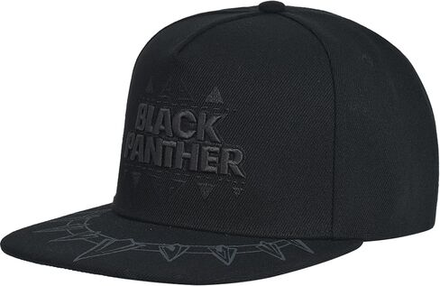 Concept One Marvel Black Panther Baseball Cap, Claw Necklace Snapback Flat Brim Hat, Black, One Size in Saudi Arabia