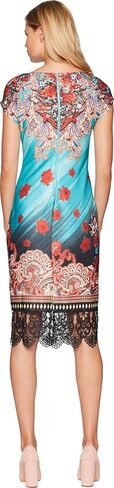 Women's Cap Sleeve Clasp Front Closure Sheath Dress in Saudi Arabia